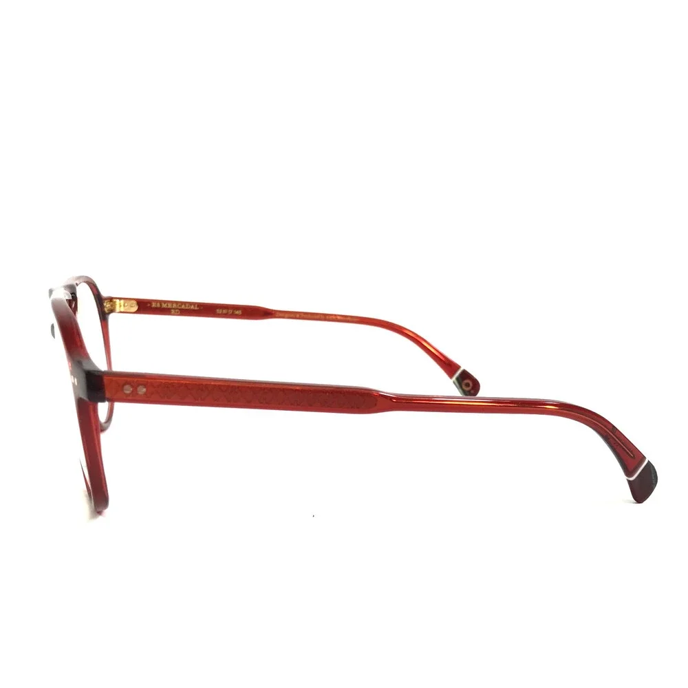 Etnia Barcelona Eyeglasses Frames ES MERCADAL RD Red Clear Aviators 52-17-145